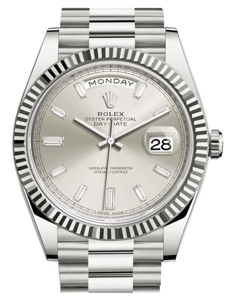 rolex day date silver used